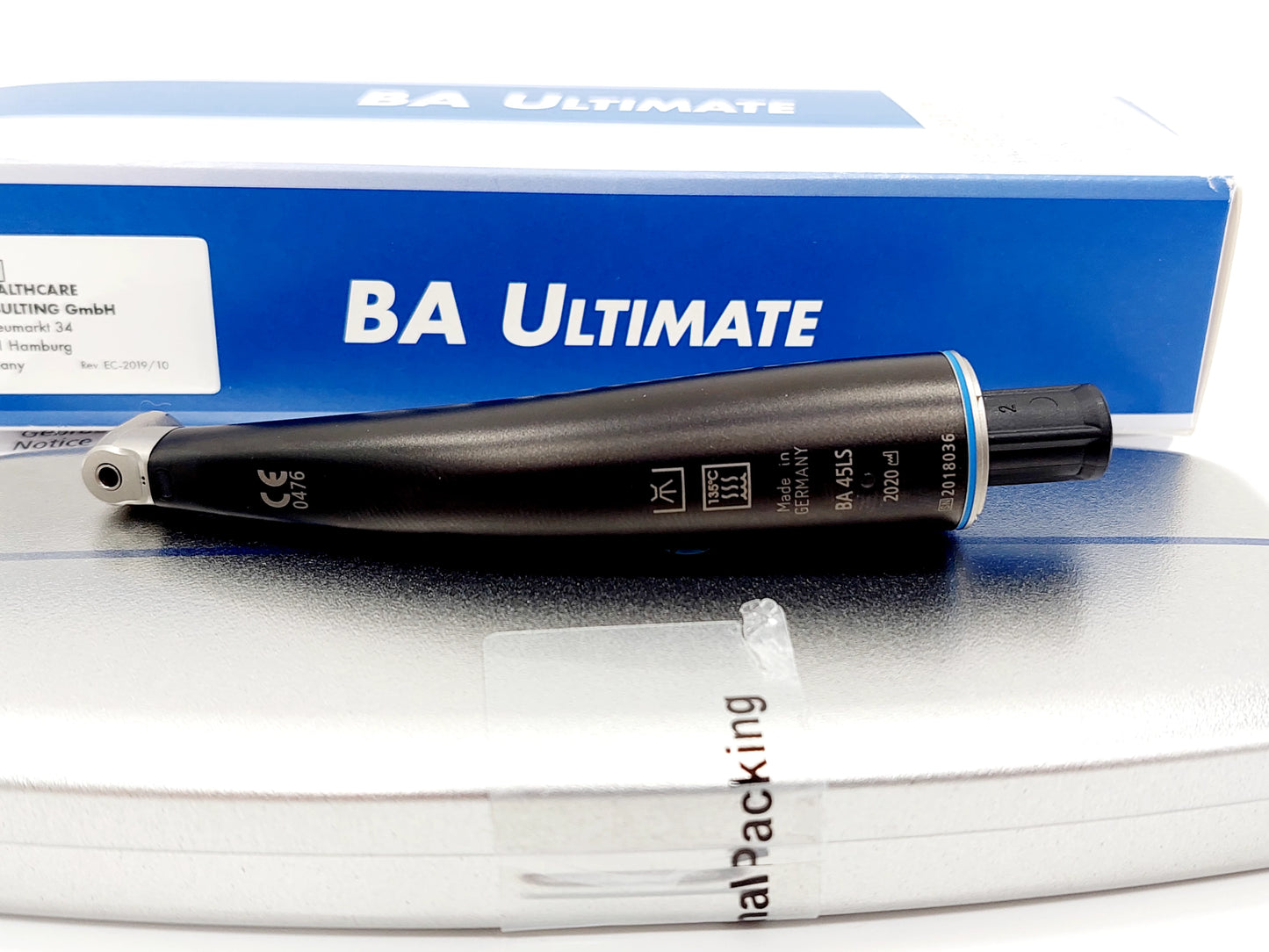 B.A. ULTIMATE Titan Winkelstück BA45LS
Mit Licht, blau 1:1