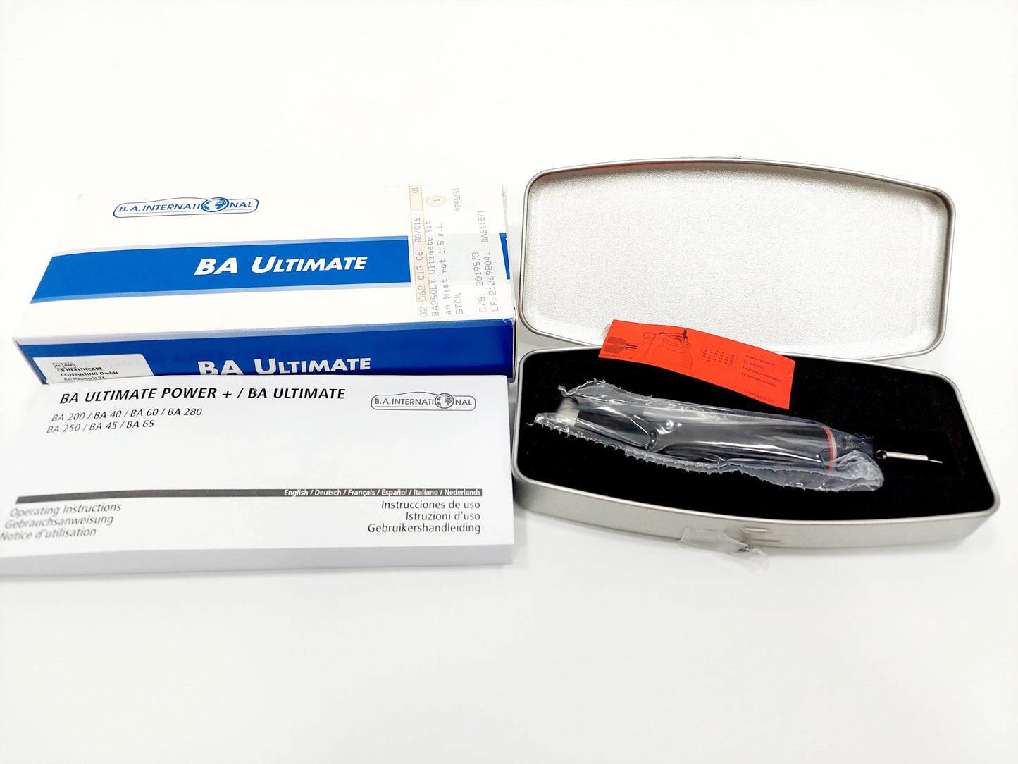 B.A. ULTIMATE Titan Winkelstück BA250LT
Mit Licht, rot 1:5