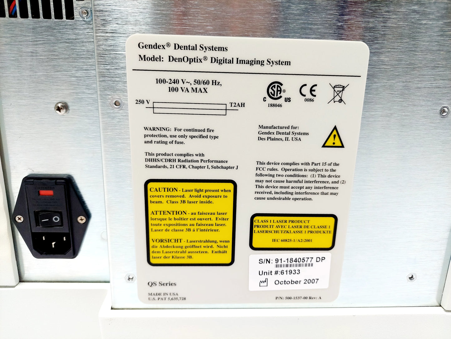 Gendex DenOptix QST Dental Speicherfolienscanner System