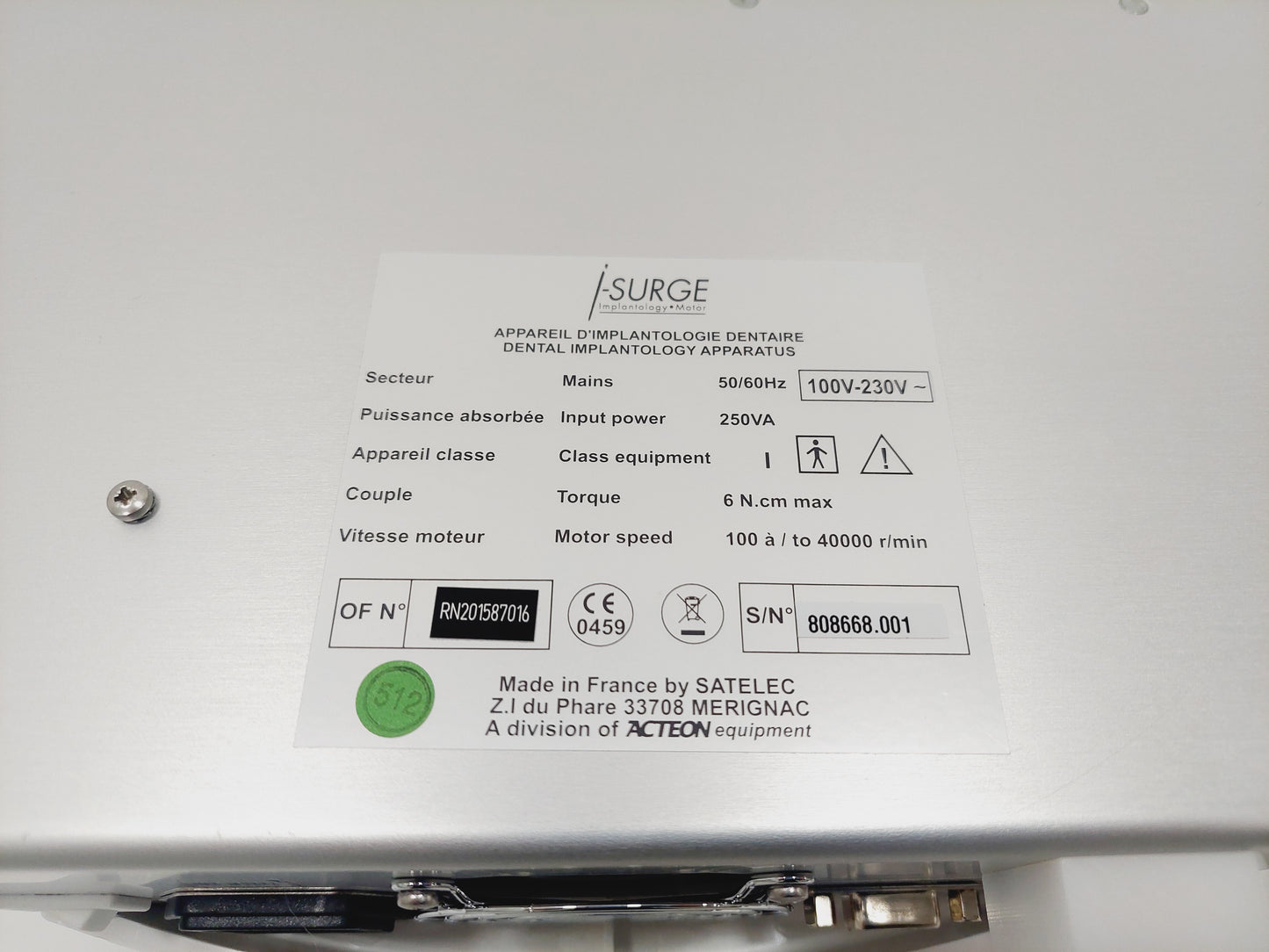 Satelec surge implantology motor acteon
l-surge dental gerät
