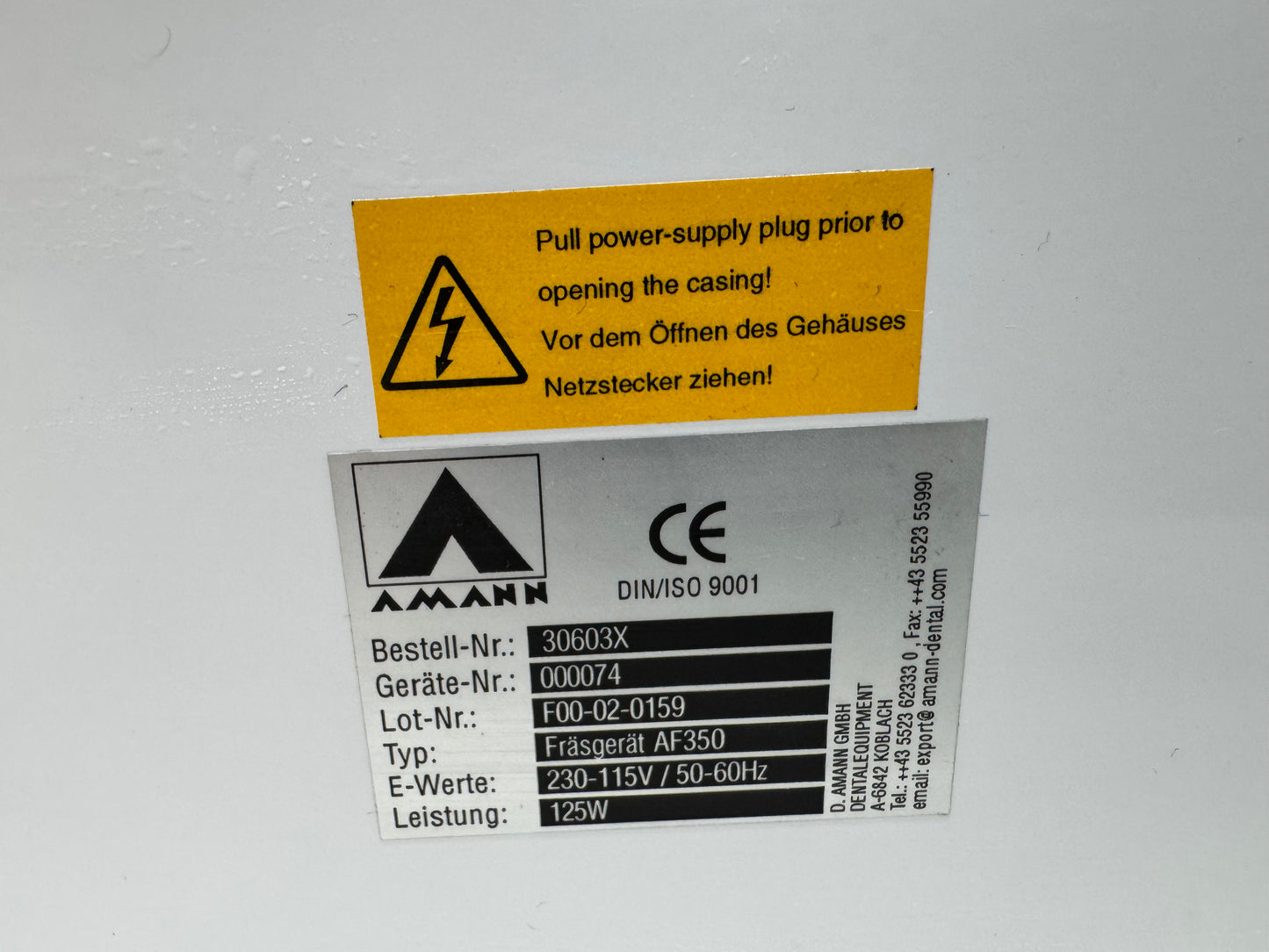 Amann Girrbach AF 350 Fräsgerät, Dental ED0134