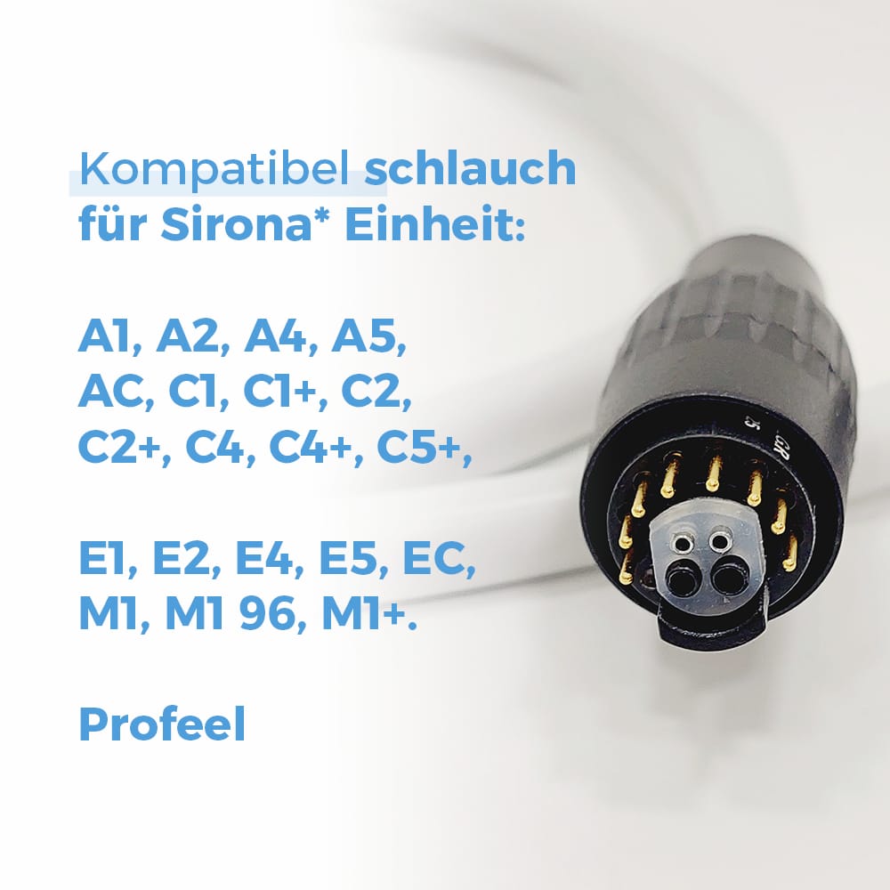 sirona SL D+ Motorschlauch kompatibel für Sirona SL Motor mit Sprayregulierung