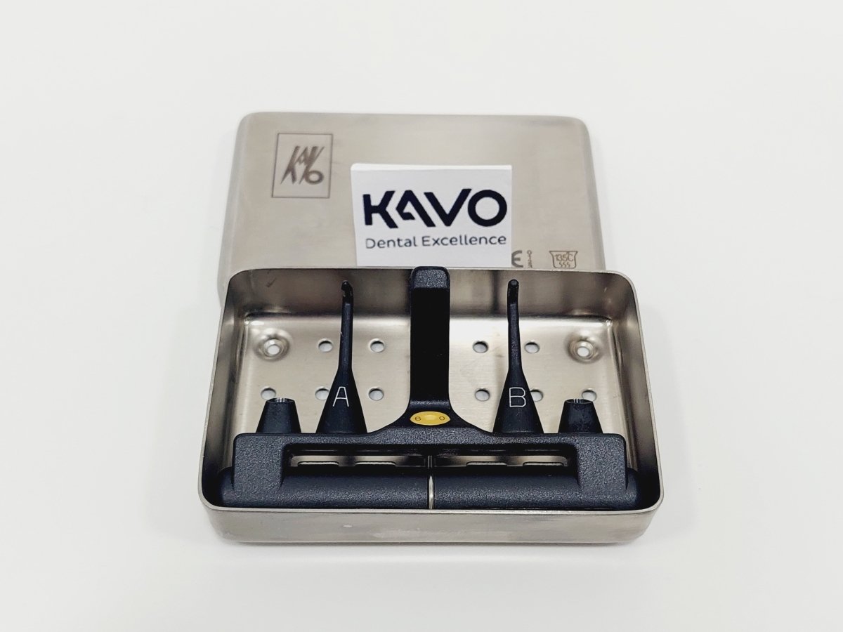 KaVo 2 Lichtspitzen A, B  mit Halter Steri Box Kassette